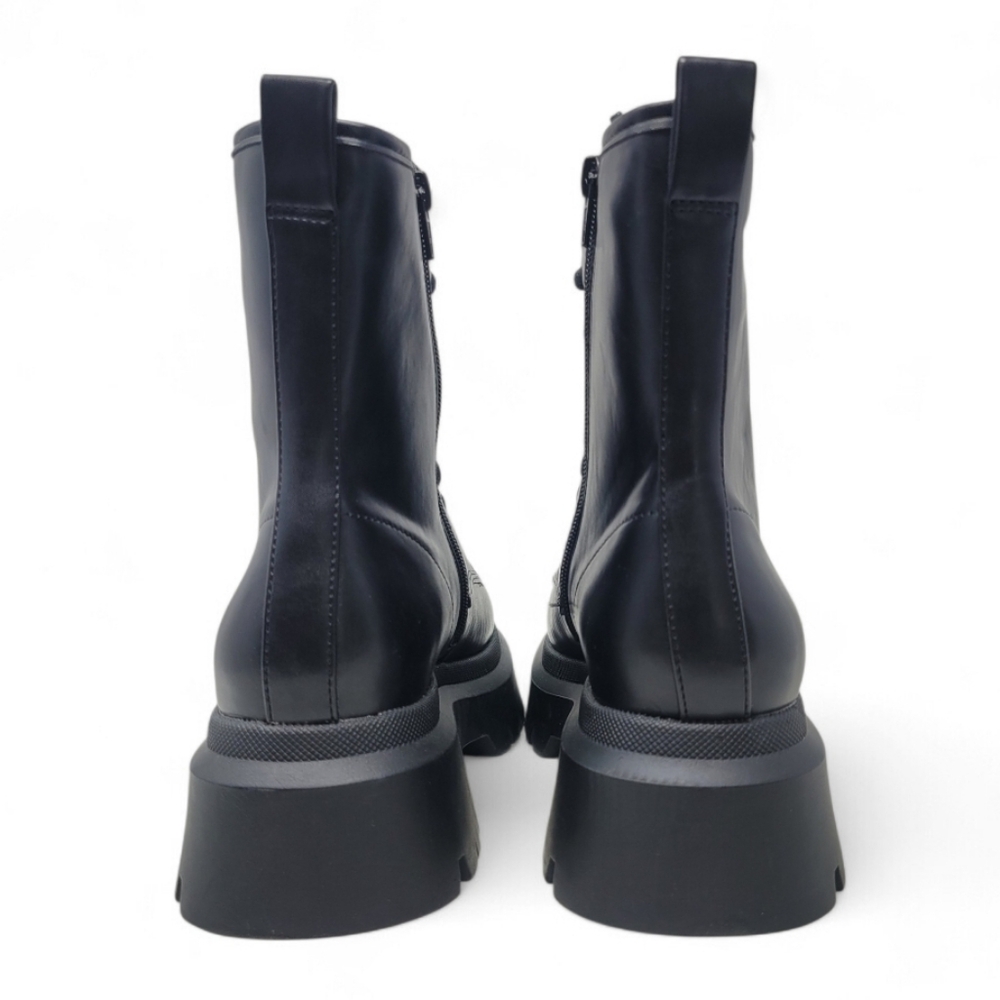 Black Platform Combat Boots 8Wide - Picture 8 of 11